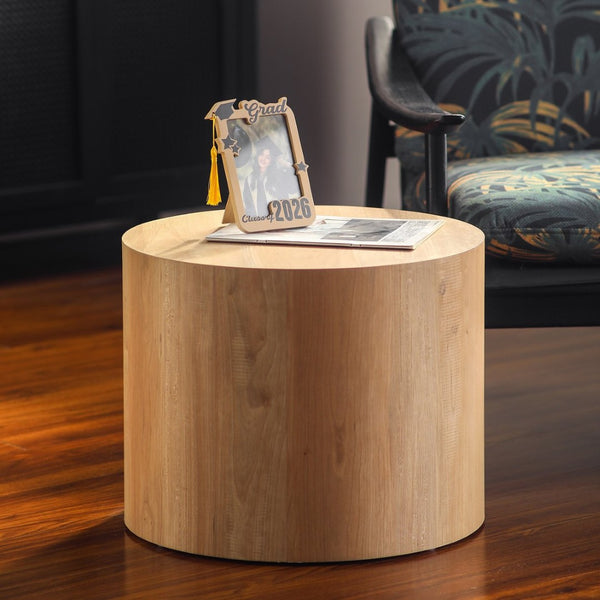 English Elm Nesting Coffee Tables Set of 2 Round Mdf Modern Industrial Accent for Living Room W3081P440055