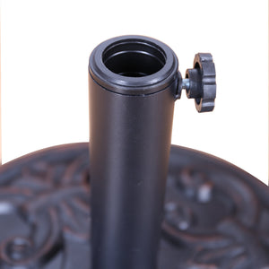 English Elm Christopher Knight Home® - GOBI Resin Umbrella Base Bronze Finish – Weather-Resistant Patio Poolside Holder, Fits 38–48mm Pole N775P256429B