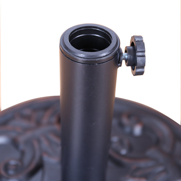 English Elm Christopher Knight Home® - GOBI Resin Umbrella Base Bronze Finish – Weather-Resistant Patio Poolside Holder, Fits 38–48mm Pole N775P256429B