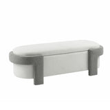 Christopher Knight Home® - Noble House - Large Versatile Storage Ottoman Bench: Spacious, Durable, And Stylish For Any Room ,White With Light Grey(51"*20"17")