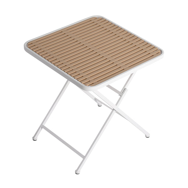 English Elm 2-Pack Modern Lounge Chairs with 55" Long Weatherproof Table — UV-Resistant, Ergonomic, Easy Assembly khaki,Pale Green,White W3450S00015