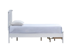 English Elm Hammond Farmhouse Twin Storage Bed with Panel Headboard and Two Under Drawer White B078S00682