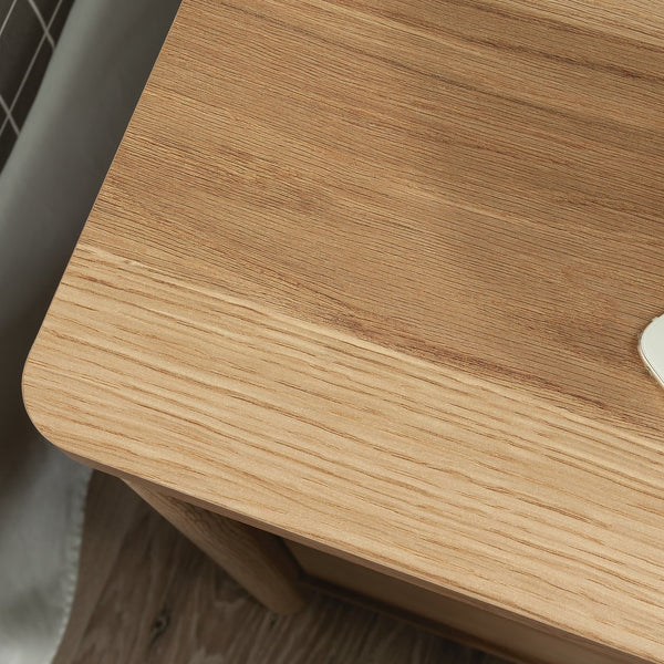 English Elm Night Stand - Compact Brown Finish Storage With Durable Engineered Wood For Stylish Bedroom Solutions B356P402754