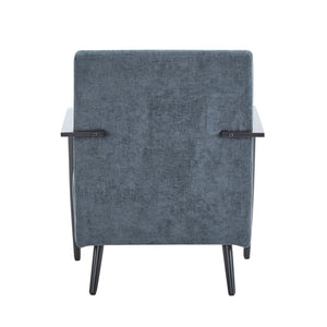 English Elm Christopher Knight Home® - [Set of 2] Modern Lounge Chair with Polyester Upholstery and Metal Frame for Compact Living Spaces Blue Gray N767P236501G_2