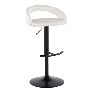 English Elm Adjustable Swivel Barstools Set of 3 Faux Leather Seat Black Metal Base Kitchen B202S02044