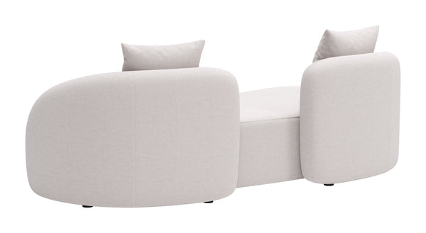Sunny Isles Loveseat Beige 704019 Zuo Modern