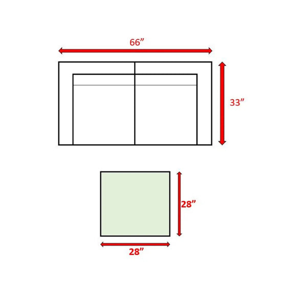 English Elm LSI All-Weather Wicker 2-Person Conversation Set with Plush Cushions, Glass Table, Weatherproof Build Brown Mix B120S00070