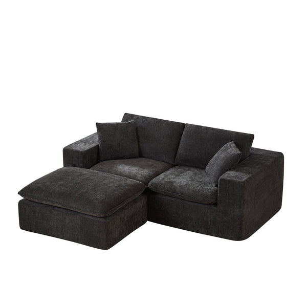 English Elm Modern Chenille Cloud Sofa - Stylish, Modular Comfort For Contemporary Living Rooms & Offices W3396S00038