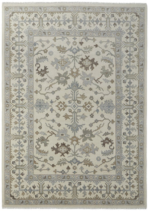 Feizy Rugs Karina Hand-knotted Wool Rug: Timeless Elegance With Floral Design For Sophisticated Home Decor Ivory,Gray,Brown Wool 90969g5fbgegryp00