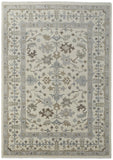 Feizy Rugs Karina Hand-knotted Wool Rug: Timeless Elegance With Floral Design For Sophisticated Home Decor Ivory,Gray,Brown Wool 90969g5fbgegryp00