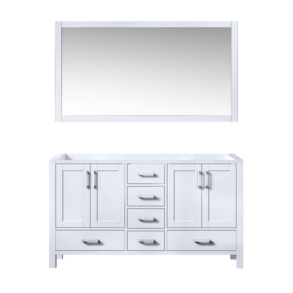 English Elm White Double Bath Vanity With 58" Mirror - Elegant Design, Ample Storage & Ready-To-Install Style B2731S00514-GIGA