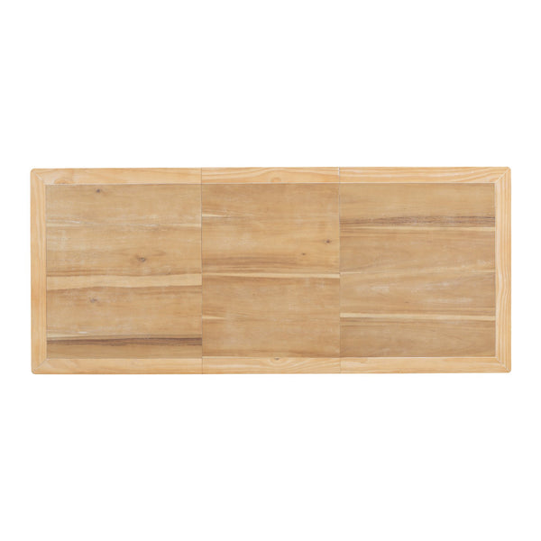 English Elm TOPMAX Vintage 9-Piece Extendable Dining Set with 23.6" Removable Leaf and 8 Upholstered Chairs SP000057AAA