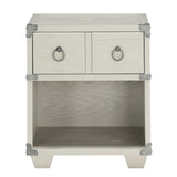 English Elm Grey 1-Drawer Nightstand