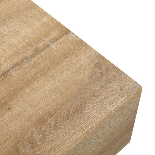 English Elm Modern Light Wood Texture MDF Coffee Table 43.3"x21.6"x17.2" — Spacious Top, Sturdy Legs, Easy Clean Finish W1151P295247