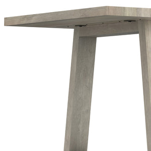 English Elm Whitley Solid Mango Wood Farmhouse Dining Table Trestle Base Seats Six White B136P420748
