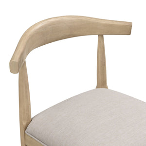 English Elm Christopher Knight Home® - COUNTER Ladder Back Farmhouse Counter Stool Set of 2 with Upholstered Seats and Tapered Rubberwood Legs Grey N771P339881D