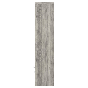 English Elm Conifer Slim Grey Driftwood Media Tower with 3 Shelves, Corner Space-Saving Storage & Weathered Finish B062P375402