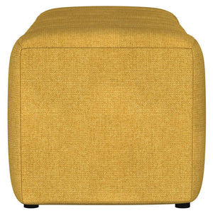 English Elm DelSur Mustard Yellow Upholstered Tufted Accent Bench — Curved Backless Design, Plush Modern Seating Elegance B062P299968