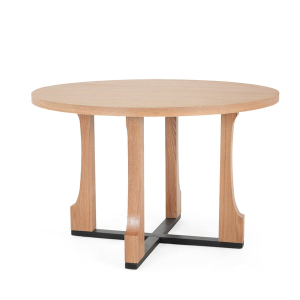 English Elm Christopher Knight Home® - 48" Round Dining Table - Timeless Farmhouse Charm For Cozy Spaces, Seats 4, Durable & Stylish Design N771P240936K