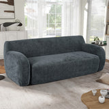 English Elm 81.5" Minimalist Compression Sofa, Curved Design, 3-Seater Casual Sofa For Living Rooms, Bedrooms, and Apartments