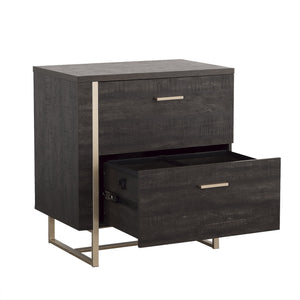 English Elm Lateral File - Sleek Black Finish For Modern Office Storage, Secure & Space-Saving Design Solutions B356P367784
