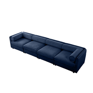 English Elm Modular Sectional Sofa With Ergonomic Support, Hidden Storage & Deep Comfort For Stylish Living Rooms W714S01052