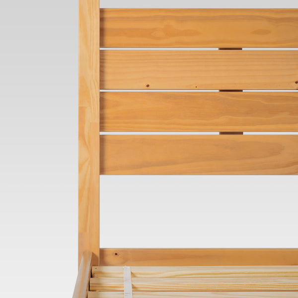 Isla Queen Canopy Bed Frame - Modern Minimalist Boho Design with Durable Solid Wood Construction