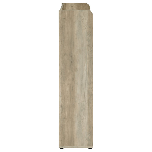 English Elm Kyla 3-Tier Engineered Wood Shoe Cabinet with Top Display Shelf, Antique Pine Accents, Durable Finish B062P299908