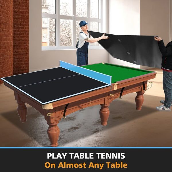 English Elm 7*4ft Foldable Mdf Ping Pong Conversion Top with Net for Game Room Practice W1408P310184