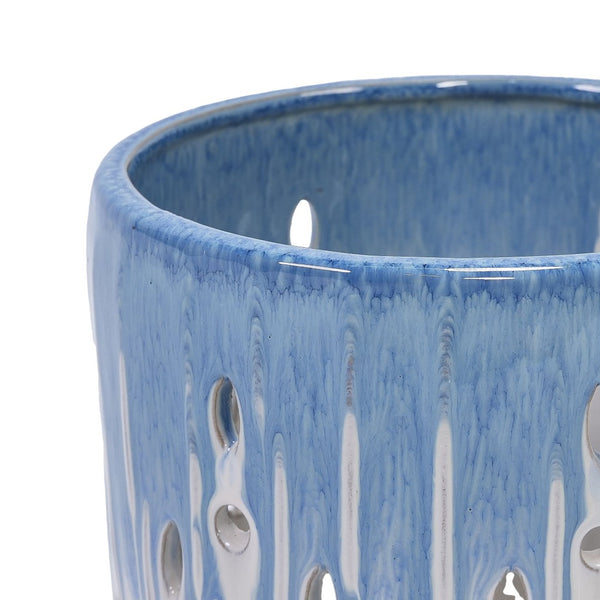 English Elm Set Of 2 Stylish Ceramic Flowerpots With Drainage Holes - Modern Indoor/Outdoor Planters For Home Decor W3273P322554-GIGA