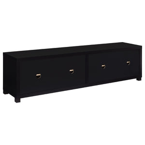 English Elm Arnaud Matte Black 3 Piece Entertainment Center with Media Towers for Living Room B062S01737