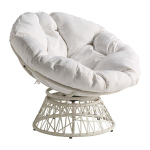 OSP Home Furnishings Papasan Chair White