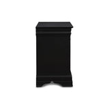 English Elm Doriea Black 4-Drawer Nightstand With Metal Pull Knob