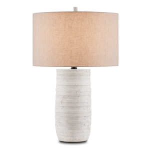 Innkeeper Table Lamp - Rustic Terracotta & Wrought Iron Design with Natural Linen Shade for Home Décor