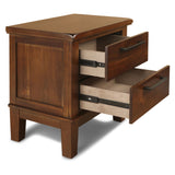 Nicolene Chestnut Nightstand: 2 Drawers, Felt-Lined, Modern - 28 x 18 x 28.5