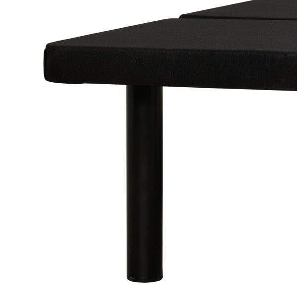 English Elm Upholstered Queen Size Platform Bed Frame with Minimalist Design, Ample Underbed Storage, Sturdy Support and Easy Assembly Black 61 L x 26 W x 6 H B011P198400