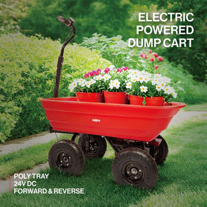 English Elm Four-wheeled Electric Garden Cart 24v Brushless Motor with Tipping Bucket and Pneumatic Tires N727P171071R