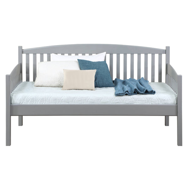 English Elm Grey Slatted Twin Daybed with 13-Slat Support System, Classic Pine Frame, Easy Assembly, Gray Finish B062S00453