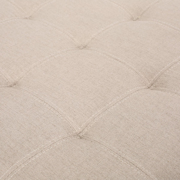 English Elm Upholstered Waffle Tufted Storage Ottoman with Birch Legs for Modern Living Rooms Wheat N757P377356I