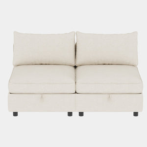 English Elm Love Seat Couches - Chic 2-Seater Modern Sofa With Storage For Small Spaces, Living Room & Dorms W680S00021