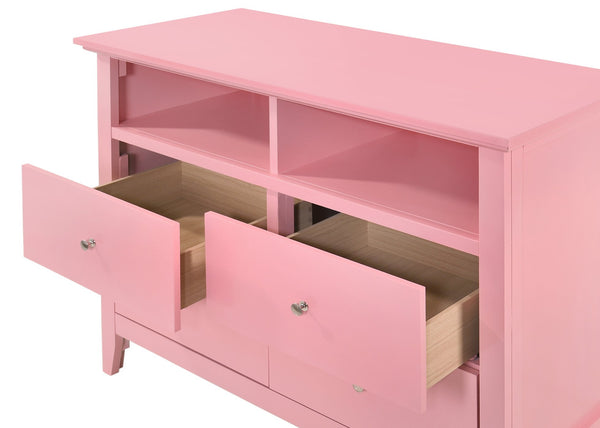 English Elm Hammond Pink G5404-TV Media Chest with Real Wood Veneer, Dovetail Drawers & Nickel Hardware Durable B078108311