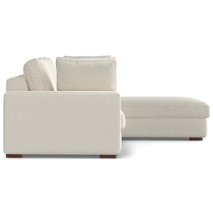 English Elm Charlie Deep Seater Right Sectional Sofa with Oversized Chaise, Eco Performance Fabric, 122" wide Cream B136P199282