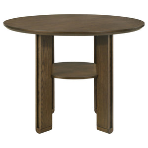 English Elm Aston Mid-century Counter Height Dining Set Walnut Finish Bentwood Chairs for Kitchen B062S01623