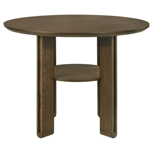 English Elm Aston Mid-century Counter Height Dining Set Walnut Finish Bentwood Chairs for Kitchen B062S01623