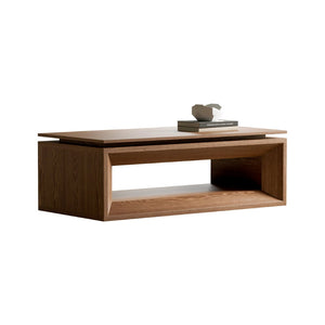 English Elm 43.3'' Wood Veneer Lift Top Coffee Table with Hidden Storage for Living Room Walnut W1435P453255