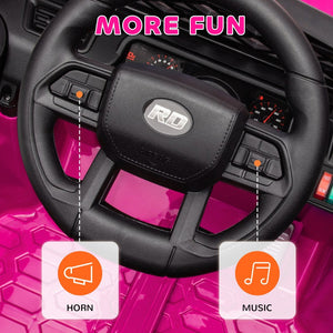 English Elm Qaba 12v Battery Powered Kids Ride on Utv with Spring Suspension and Remote Pink W2225P249876