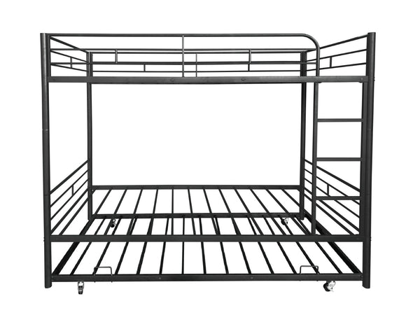 English Elm Separatable Twin-Over-Twin Bunk Bed With Trundle: Durable, Flexible, Space-Saving & Easy Setup! W427P292989-GIGA