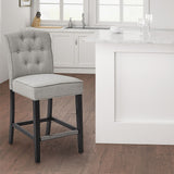 Madison Park Marian Transitional Tufted Counter Stool MP104-1127 Light Grey