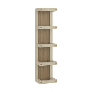 English Elm Arlington 5-Tier Wall Towel Rack Vertical Organizer in Oak - Space-Saving Engineered Wood Storage, Durable Modern Finish B200P362033