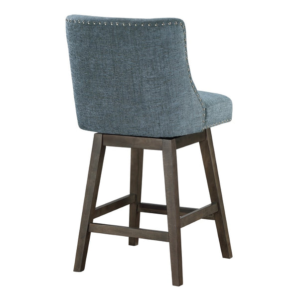 OSP Home Furnishings Granville 26" Swivel Stool Navy / Grey